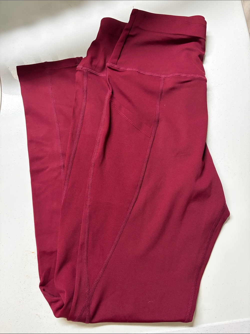 Kids Burgundy Athletic Leggings